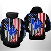 Kentucky Wildcats Heart With Us Flag 3D Zip Hoodie Perfect For Ncaa Fans 