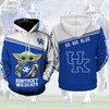 Kentucky Wildcats Many Logo Kentucky 3D Zip Hoodie For Fans 