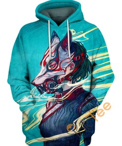 Kitsune Mask Hoodie 3D Print Perfect Gift For Fans