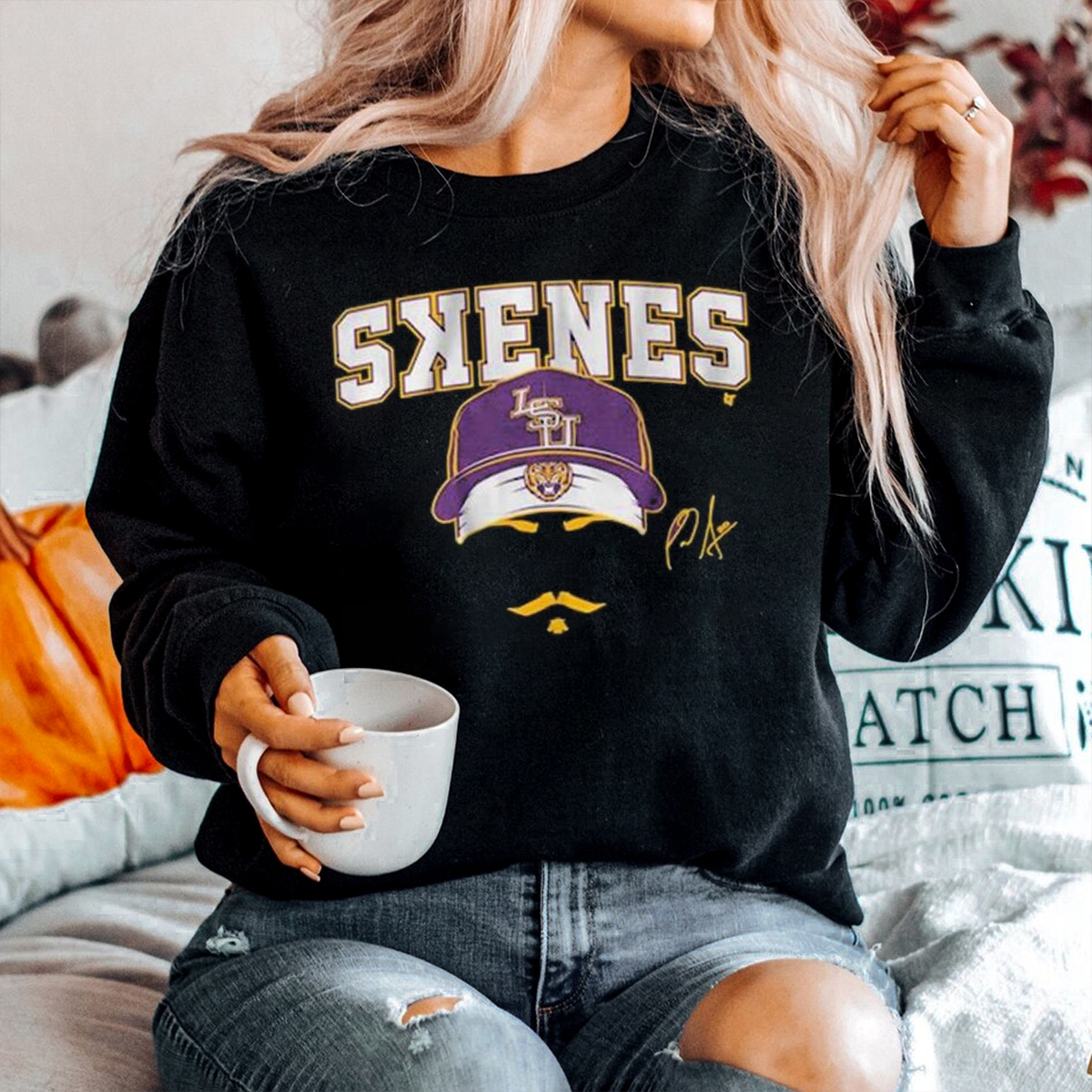 LSU Baseball Paul Skenes Stache T-Shirt - LSU Shirts