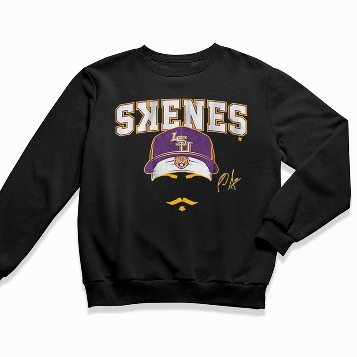 LSU Baseball Paul Skenes Stache T-Shirt - LSU Shirts