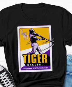 LSU Tiger Baseball Card Pocket T-Shirt - LSU Shirts