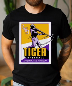 LSU Tiger Baseball Card Pocket T-Shirt - LSU Shirts