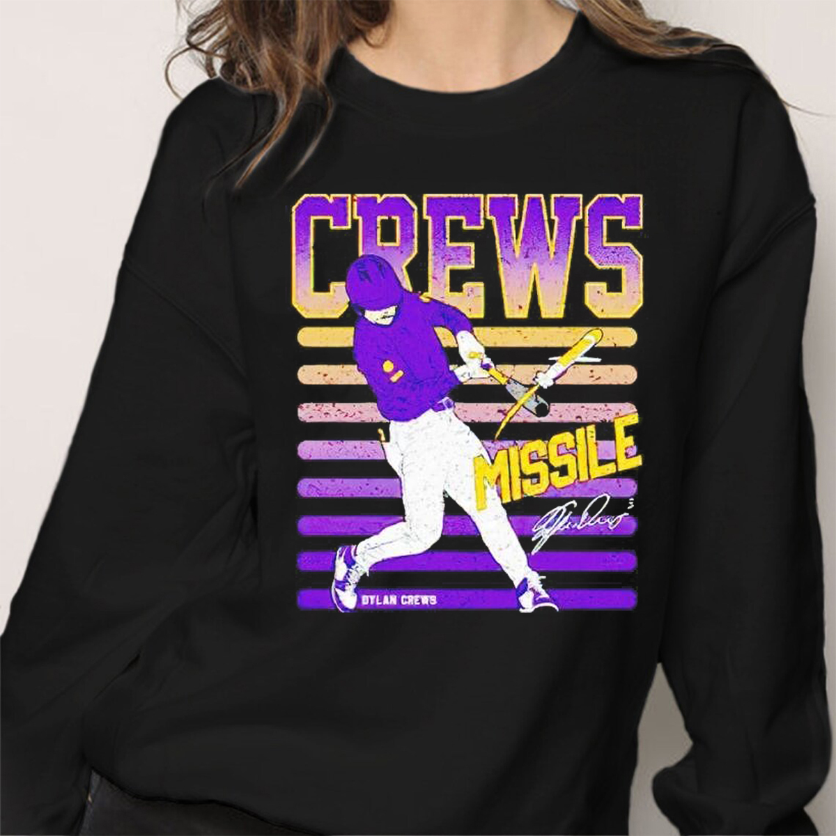 LSU Tigers Dylan Crews Crews Missile Signature Shirt - LSU Shirts