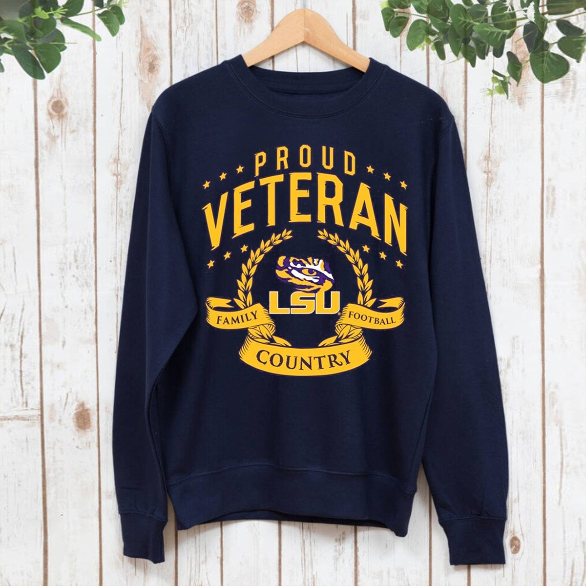 LSU Tigers T-Shirt - Proud Veteran LSU - LSU Shirts