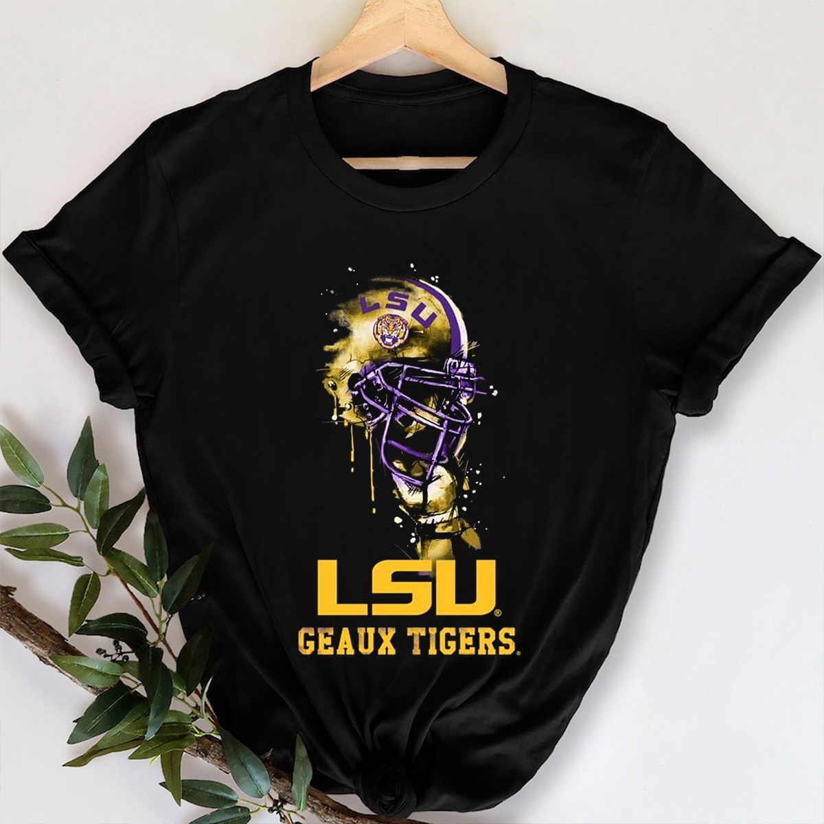 LSU Tigers T-Shirt - Rising Helmet - LSU Shirts