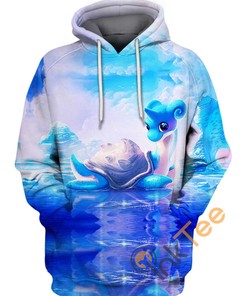 Lapras Pokemon 3D Hoodie With All Over Print Pattern