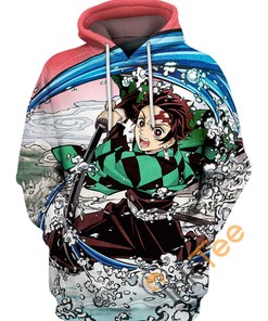 Lateral Water Wheel All Over Print 3D Hoodie For Men