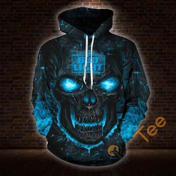 Lava Skull Bud Light All Over Print 3D Hoodie With Custom Print