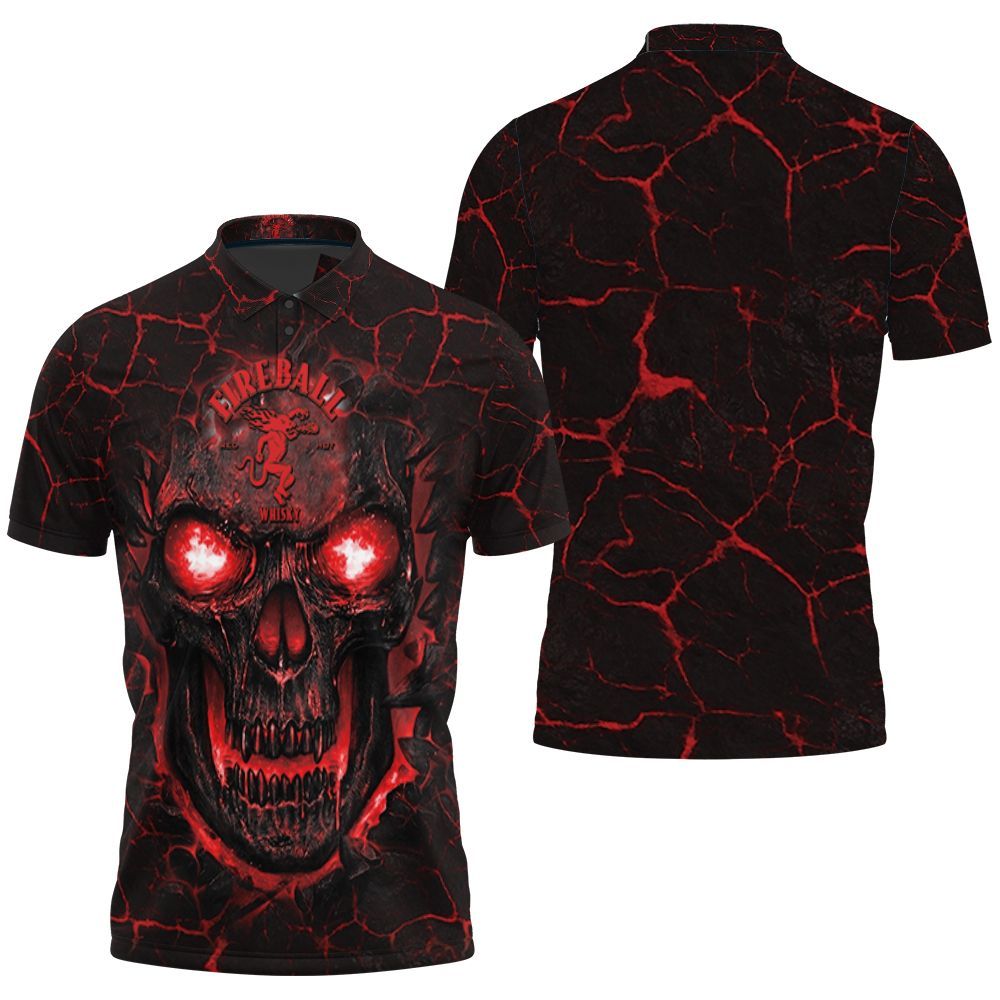 Lava Skull Fireball 3D Graphic Hoodie With All Over Print