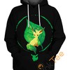 Leafeon And Smartness Pokemon All Over Print 3D Hoodie For Men