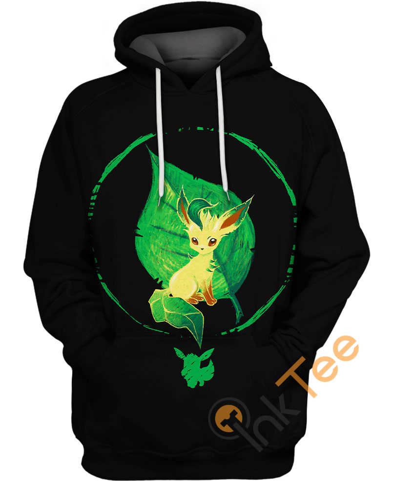 Leafeon And Smartness Pokemon All Over Print 3D Hoodie For Men