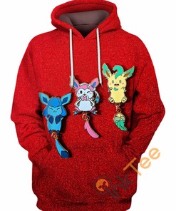 Leafeon Sylveon Glaceon 3D Hoodie With All Over Print