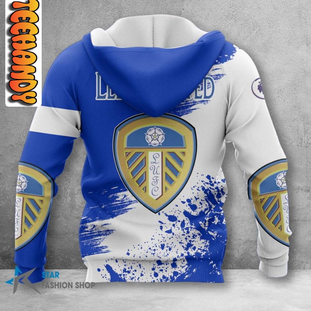 Leeds United Fc Custom All Over Print Hoodie In 3D