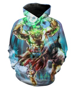 Legendary Super Saiyan Broly Dragon Ball Z Broly All Over Print 3D Hoodie