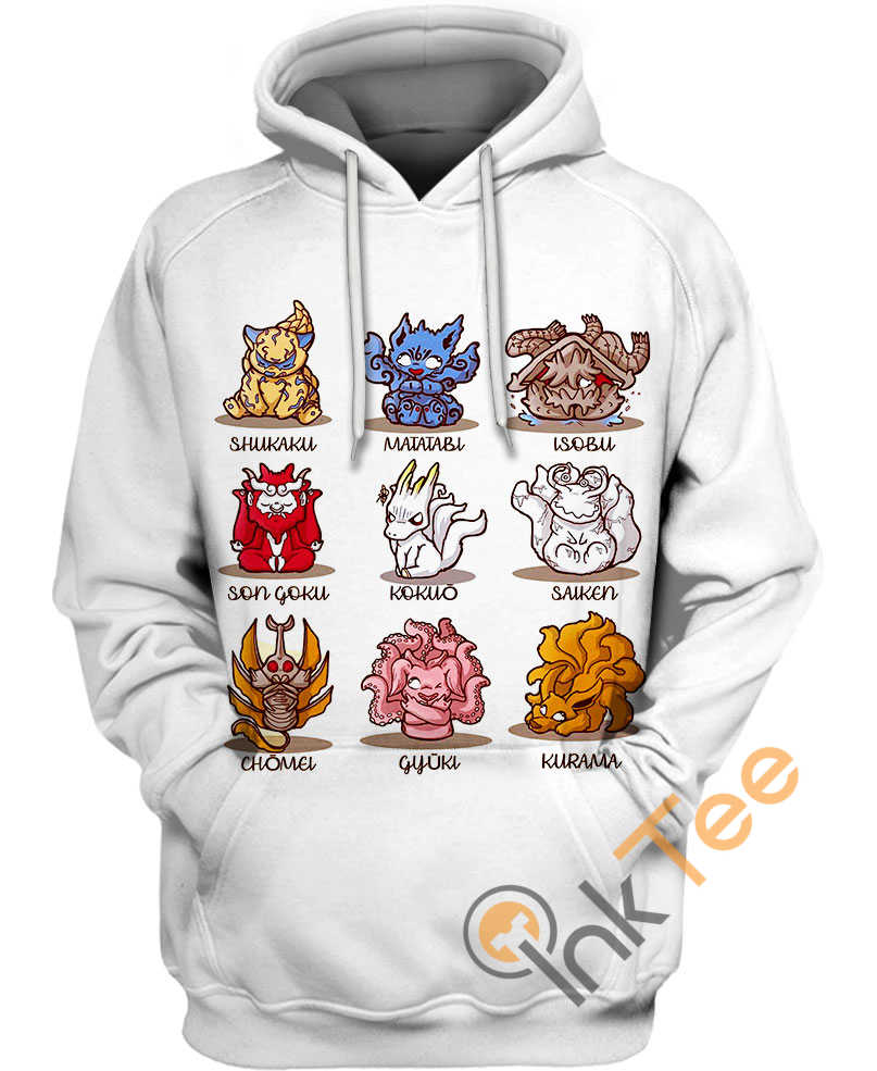 Legendary Tailed Beasts All Over Print 3D Hoodie For Men