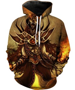 Lich Artwork Epic Fantasy Fire All Over Print 3D Hoodie