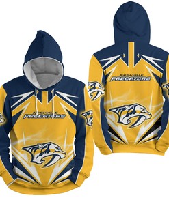 Light Up The Night With Nhl Nashville Predators Lighting 3D Full Over Print Hoodie Zip Hoodie Sweater Tshirt 3