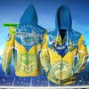 Lightning Mascot Parramatta Eels Nrl 3D Zip Up Hoodie With Personalized Name Option 