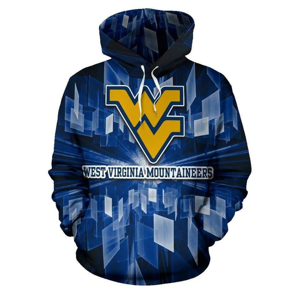 Lightning Wv Mountaineers Football 3D All-Over Print Zip Hoodie Gifts For Ncaa Fans