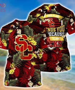 [Limited] Usc Trojans Sports Hawaiian  And Shorts With Tropical Patterns For Fans