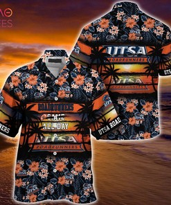 [Limited] Utsa Roadrunners Sports Hawaiian  And Shorts With Floral Pattern For Summer