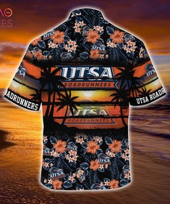 [Limited] Utsa Roadrunners Sports Hawaiian  And Shorts With Floral Pattern For Summer