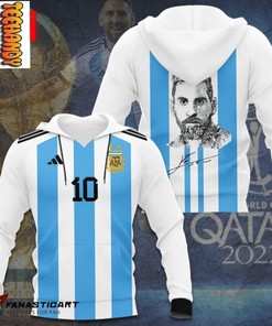 Lionel Messi Argentina World Cup All Over Print 3D Hoodie