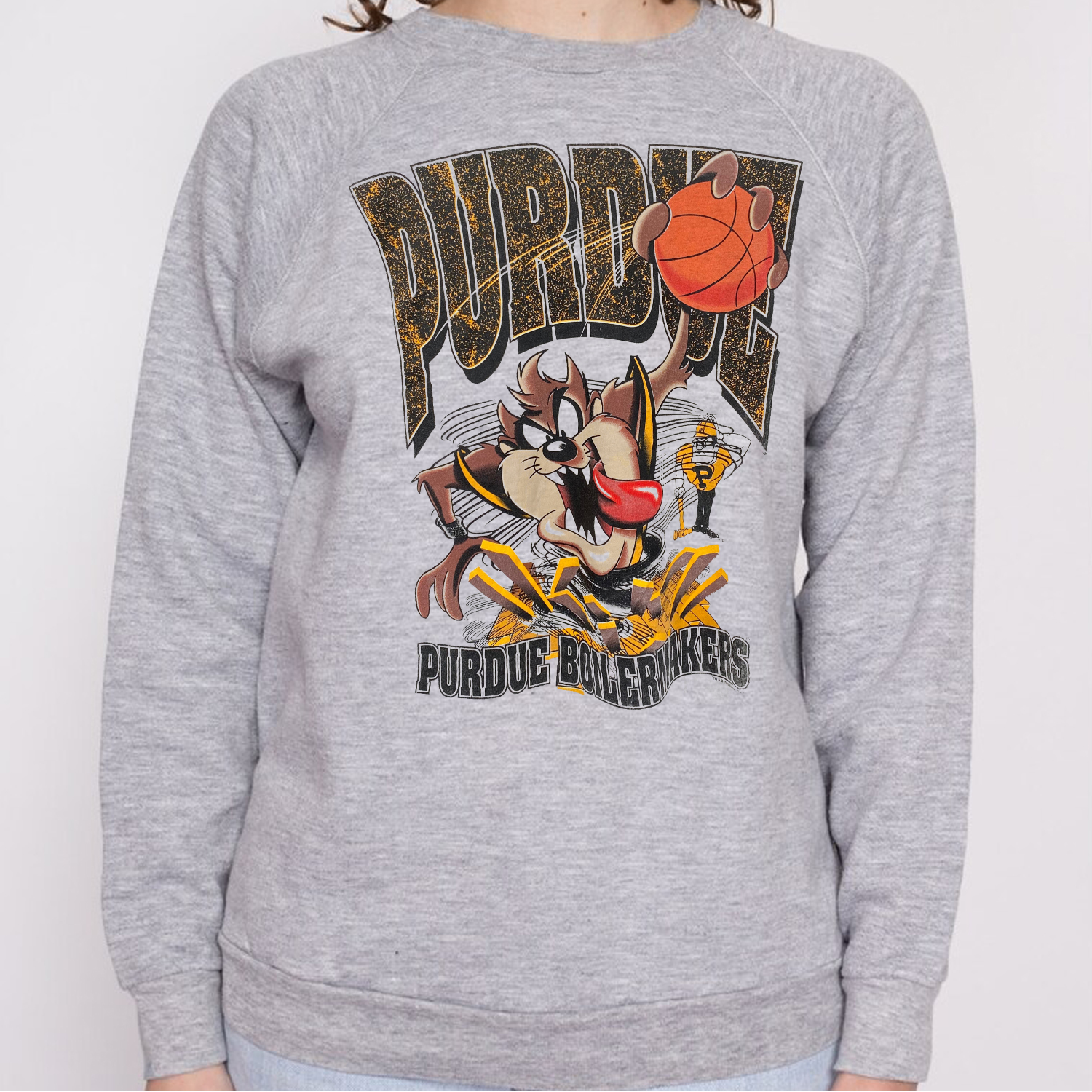 Looney Tunes Taz Tee with Vintage Purdue Boilermakers Design - Perfect for Fans