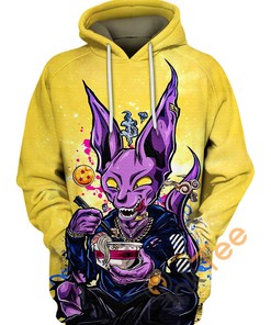 Lord Beerus All Over Print 3D Hoodie With Custom Design