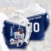 Los Angeles Dodgers Baseball Mlb Justin Turner Usa Hoodie 3D - Perfect Fan Apparel