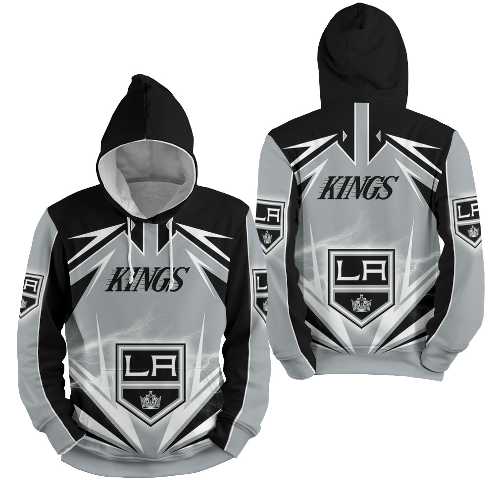 Los Angeles Kings Lighting 3D Full Over Print Hoodie Zip Hoodie Sweater Tshirt 3 - Cool 3D Printed Hoodies For Men