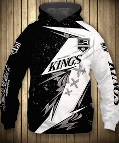 Los Angeles Kings Thunder Design 3D Pullover Hoodie For Fans