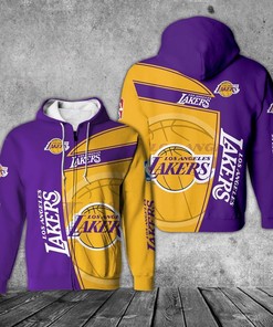 Los Angeles Lakers Hoodie 3D Basketball For Fans - All Over Print Hoodie Zip Hoodie Men