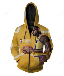 Los Angeles Lakers Nfl Football All Star 4 Men And Women 3D All Over Print Zip Up Hoodie Option