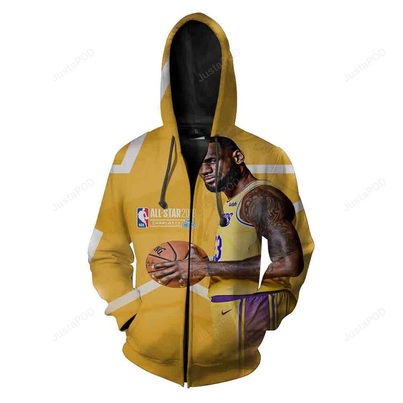 Los Angeles Lakers Nfl Football All Star 4 Men And Women 3D All Over Print Zip Up Hoodie Option