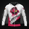 Louisville Cardinals Hoodie 3D Zip Hoodie Long Sleeve Gift For Fan - Unique 3D Print Hoodies