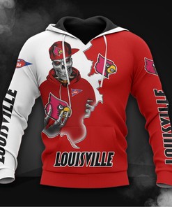 Louisville Cardinals Hoodie Hoodie 3D Zip Hoodie Long Sleeve Zip Hoodie For Fan - All Over Print Hoodie Zip Hoodie Men