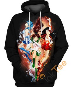 Lovely Guardians Sailor Moon All Over Print 3D Hoodie For Women