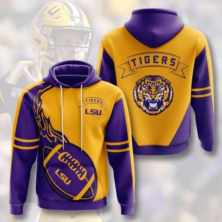 Lsu Tigers Fireball Heat 3D Hoodie With Custom Graphics Design Perfect Gift For Him