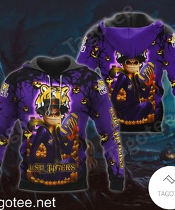 Lsu Tigers Halloween Jack Skellington 3D Zip-Up Hoodie - Great Gift For Ncaa Fans