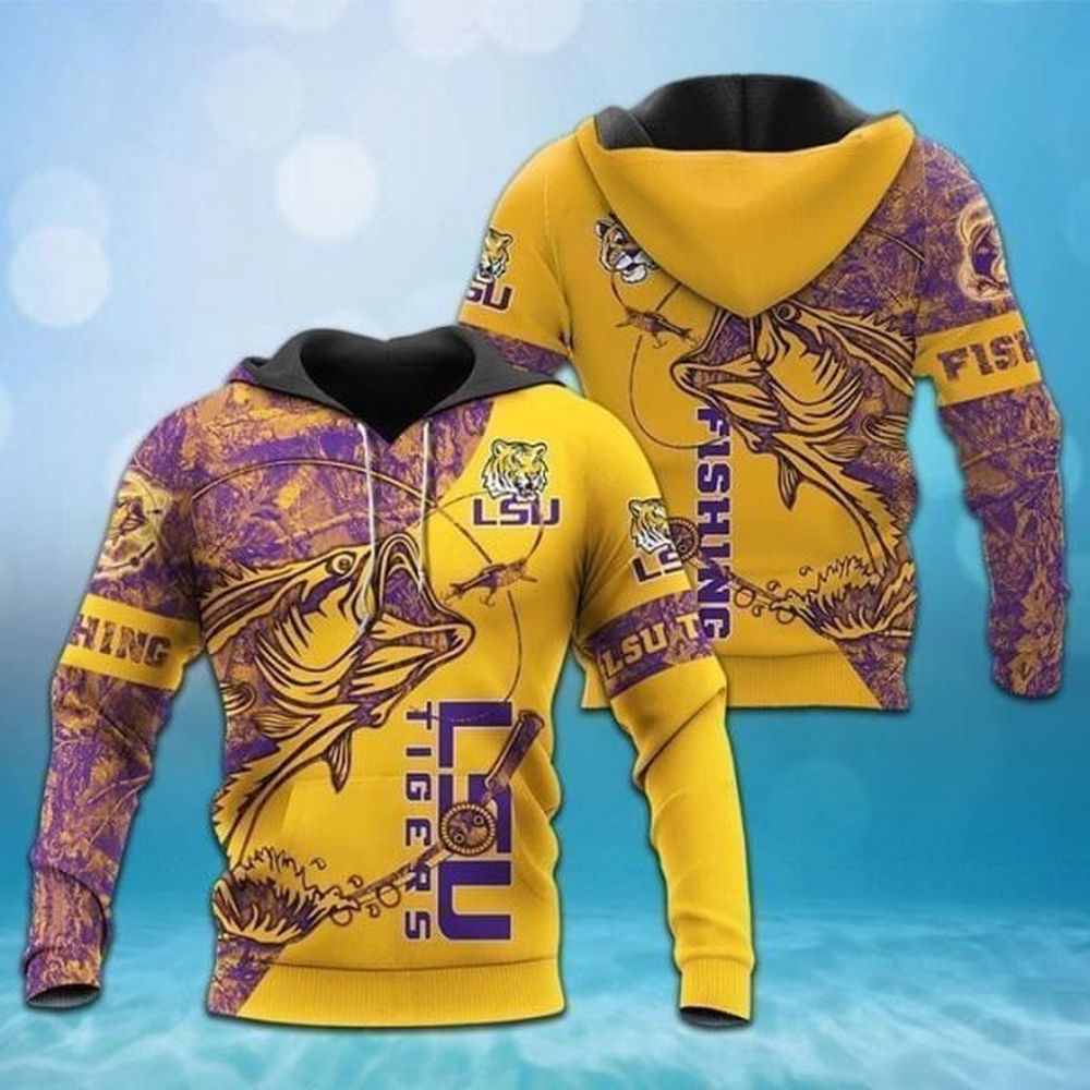 Lsu Tigers Hoodie 3D All Over Print Zip Hoodie Gifts For Ncaa Fans - All Over Print Hoodies For Women