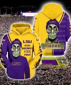 Lsu Tigers Hoodie Haters Silence I Kill You 3D All Over Print Zip Hoodie Gifts For Ncaa Fans - 3D Graphic Hoodies