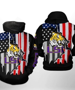 Lsu Tigers Us Flag All Over Print 3D Hoodie, Zip-Up Hoodie - Perfect Gift For Ncaa Fans