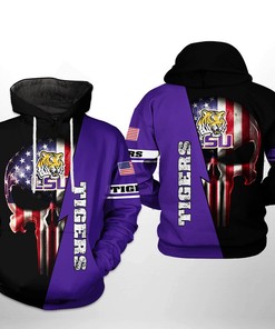 Lsu Tigers Us Flag Skull All Over Print 3D Hoodie, Zip-Up Hoodie - Perfect Gift For Ncaa Fans