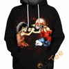 Luffy And Ace 3D Hoodie With Custom All Over Print 