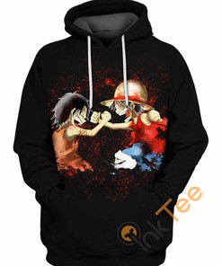 Luffy And Ace 3D Hoodie With Custom All Over Print