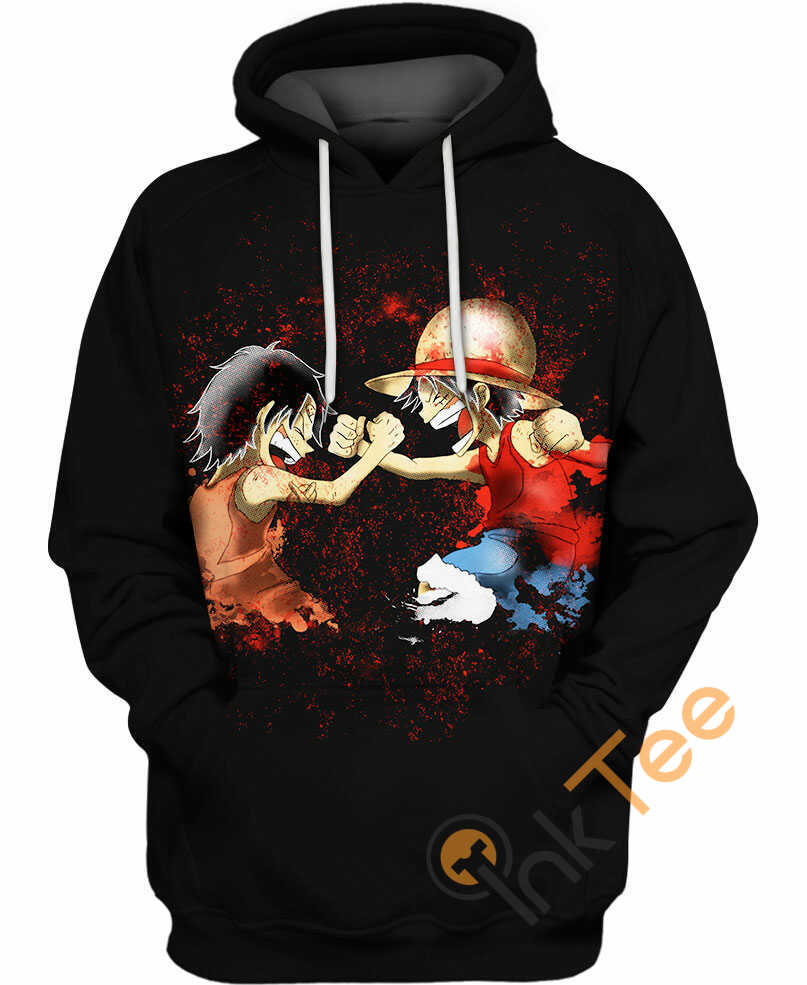 Luffy And Ace 3D Hoodie With Custom All Over Print