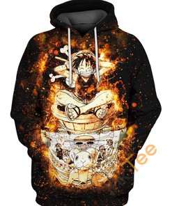 Luffy And The Straw Hat Pirates All Over Print 3D Hoodie For Men