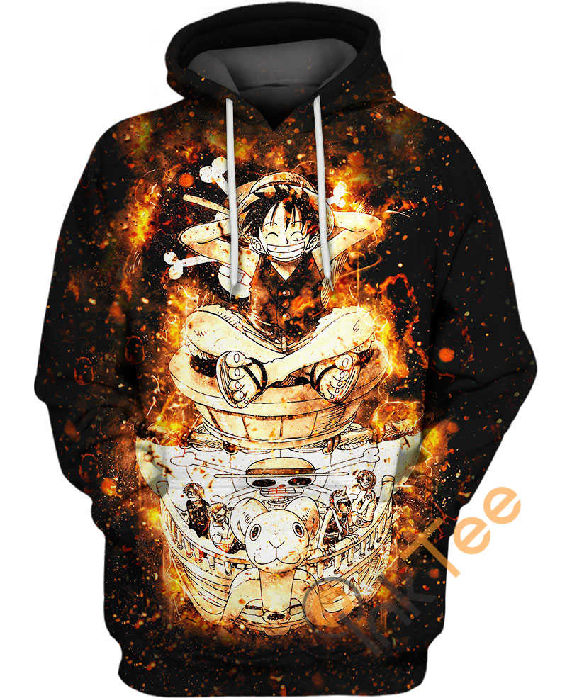 Luffy And The Straw Hat Pirates All Over Print 3D Hoodie For Men